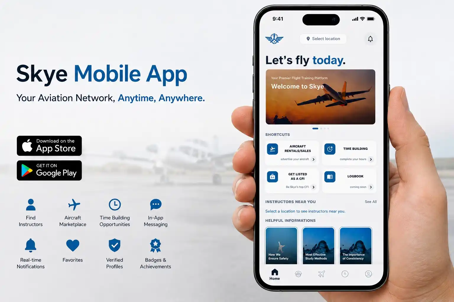 Skye Mobile App: Your Aviation Network, Anytime, Anywhere